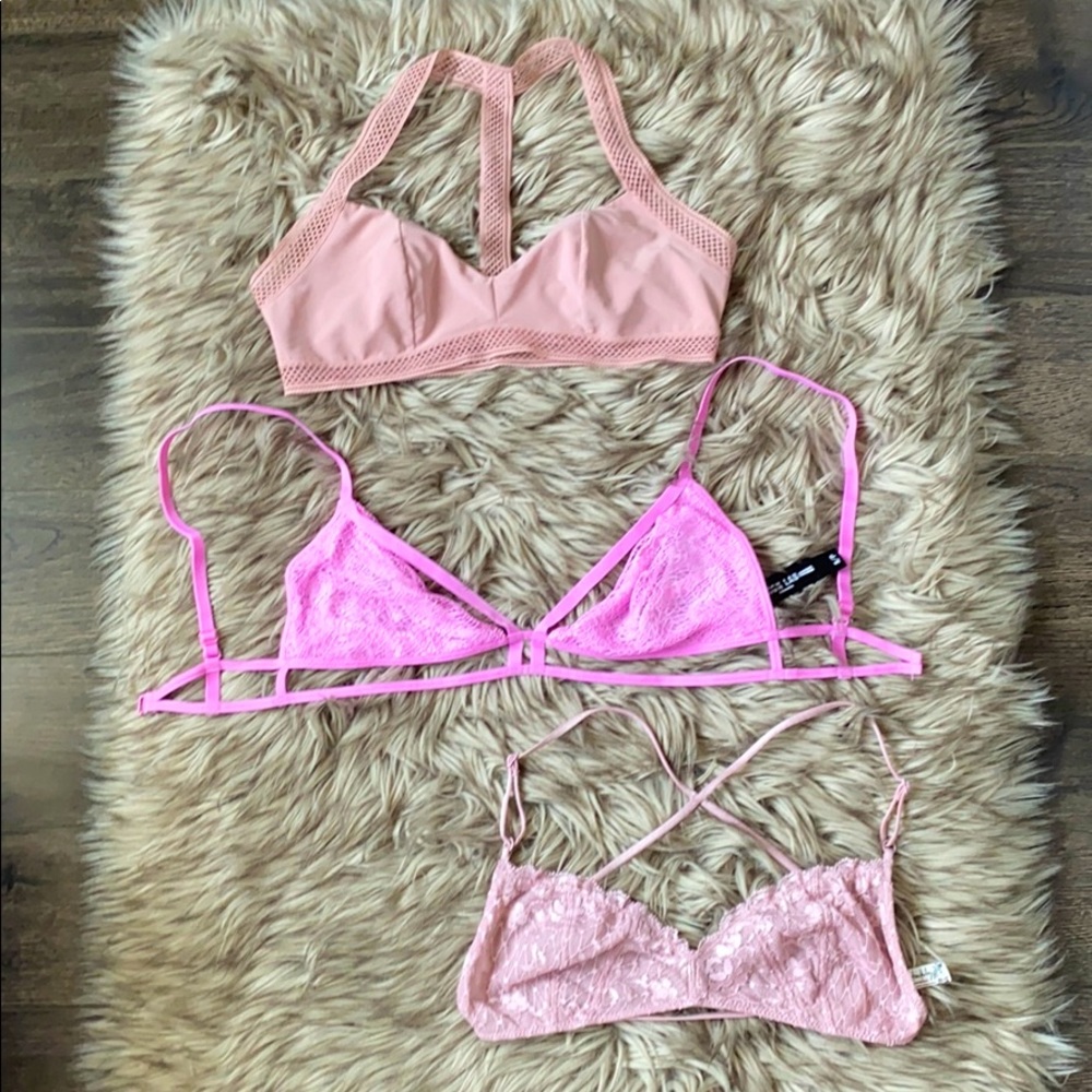 Bundle of pink bralettes